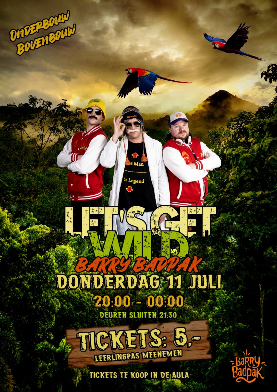 Posterontwerp voor een show met Barry Badpak